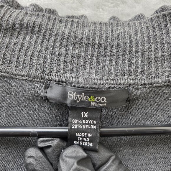 Style & Co Ruffle Cardigan 1X – Soft &‎ Cozy - Picture 2 of 10